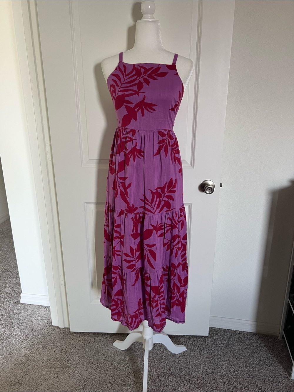 EUC Old Navy Purple Floral Tiered Sundress XS